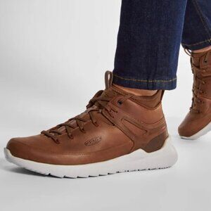 Keen Highland Brown Leather Sneaker Hiker Shoes Gorpcore Mid Height 12